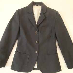 Perfect versatile little Barneys New York black cotton blazer, size 38 (4)